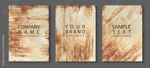 Vector rusty metal texture background, in A4 size for design work page cover book presentation. brochure layout and flyers poster template.