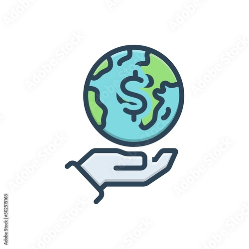 Color illustration icon for preserve