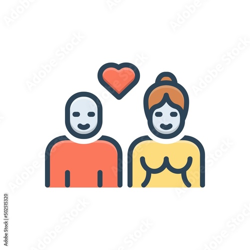 Color illustration icon for newly