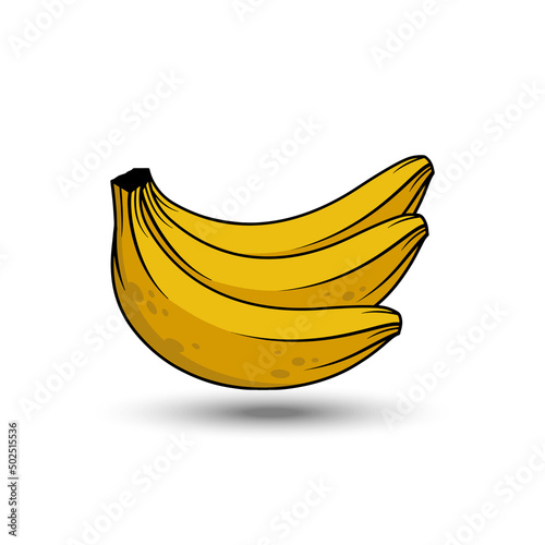 Bananas icon. Bananas vector isolated on a white background. Banana icon Simple sign. Bananas icon flat vector illustration for graphic and web design.