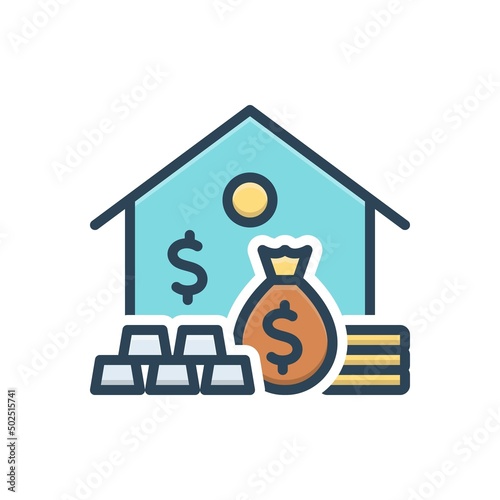 Color illustration icon for reserves