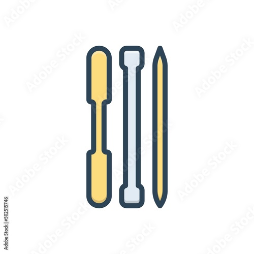 Color illustration icon for sticks