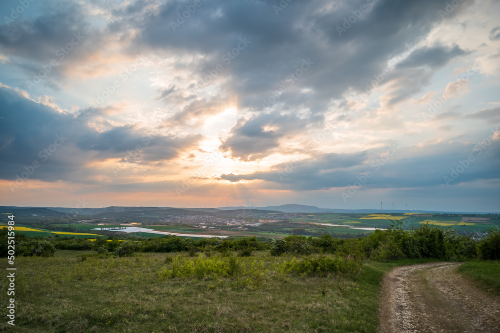 Obraz premium sunset over the countryside,