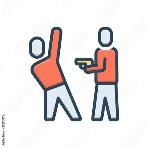 Color illustration icon for crimes