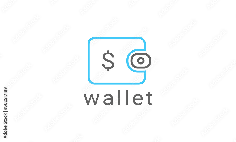 Wallet logo design vector templet, Wallet logo design vector templet,