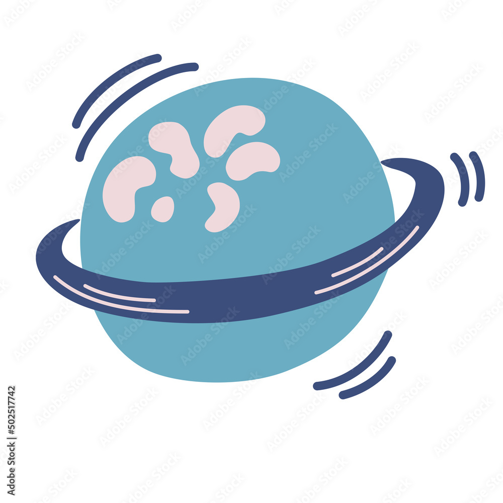 Planet. Cute cartoon galaxy, space, solar system elements. Isolated design elements for children. Stickers, labels, icons, infographics for kids. Vector Hand draw illustration Planet. Cute cartoon galaxy, space, solar system elements. Isolated design elements for children. Stickers, labels, icons, infographics for kids. Vector Hand draw illustration