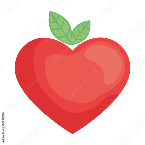 appel with heart shape