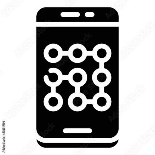 LOCK PATTERN glyph icon,linear,outline,graphic,illustration
