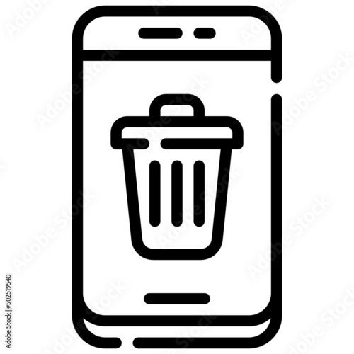 GARBAGE line icon,linear,outline,graphic,illustration