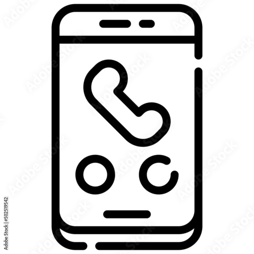 INCOMING CALL line icon,linear,outline,graphic,illustration