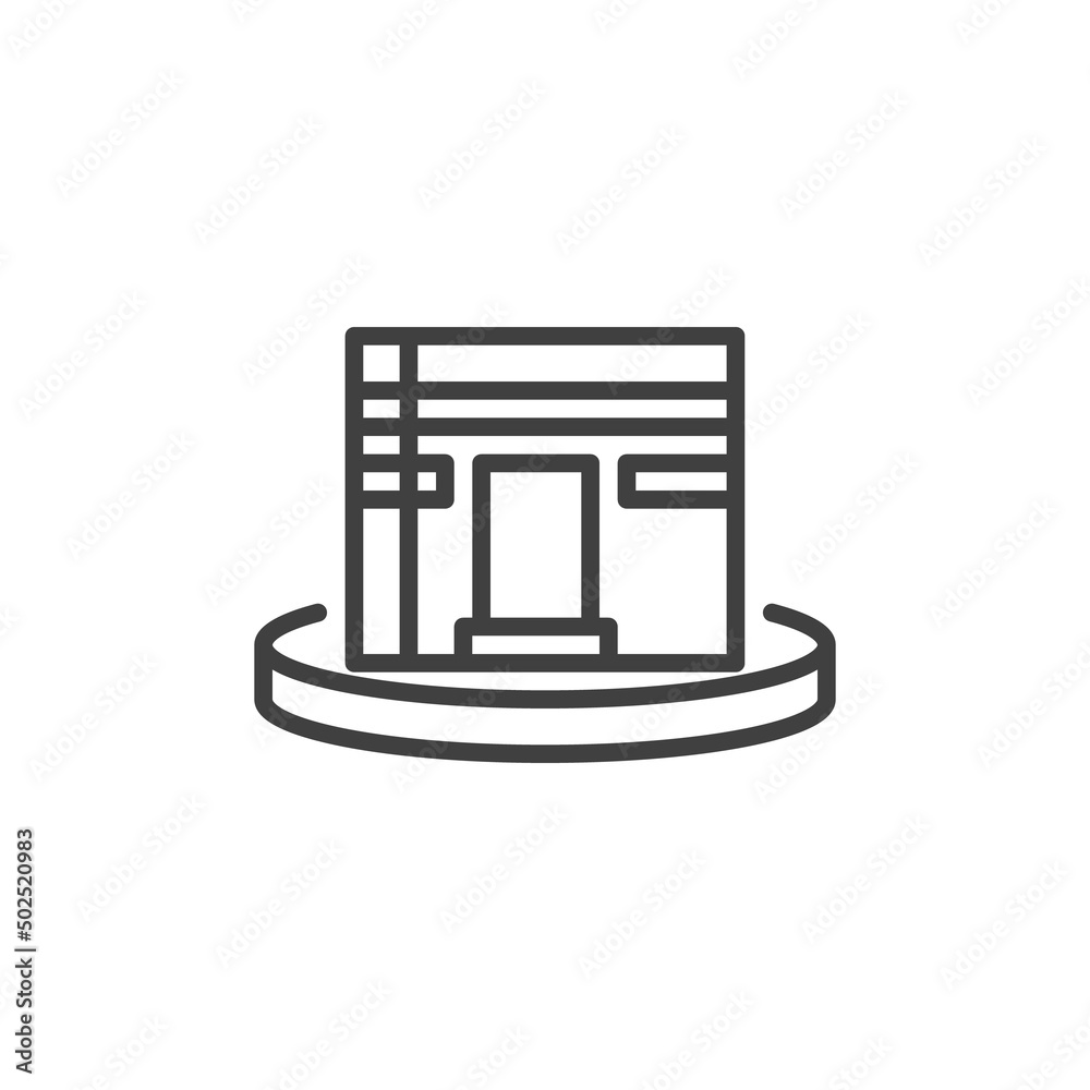 Kaaba Mecca line icon Kaaba Mecca line icon