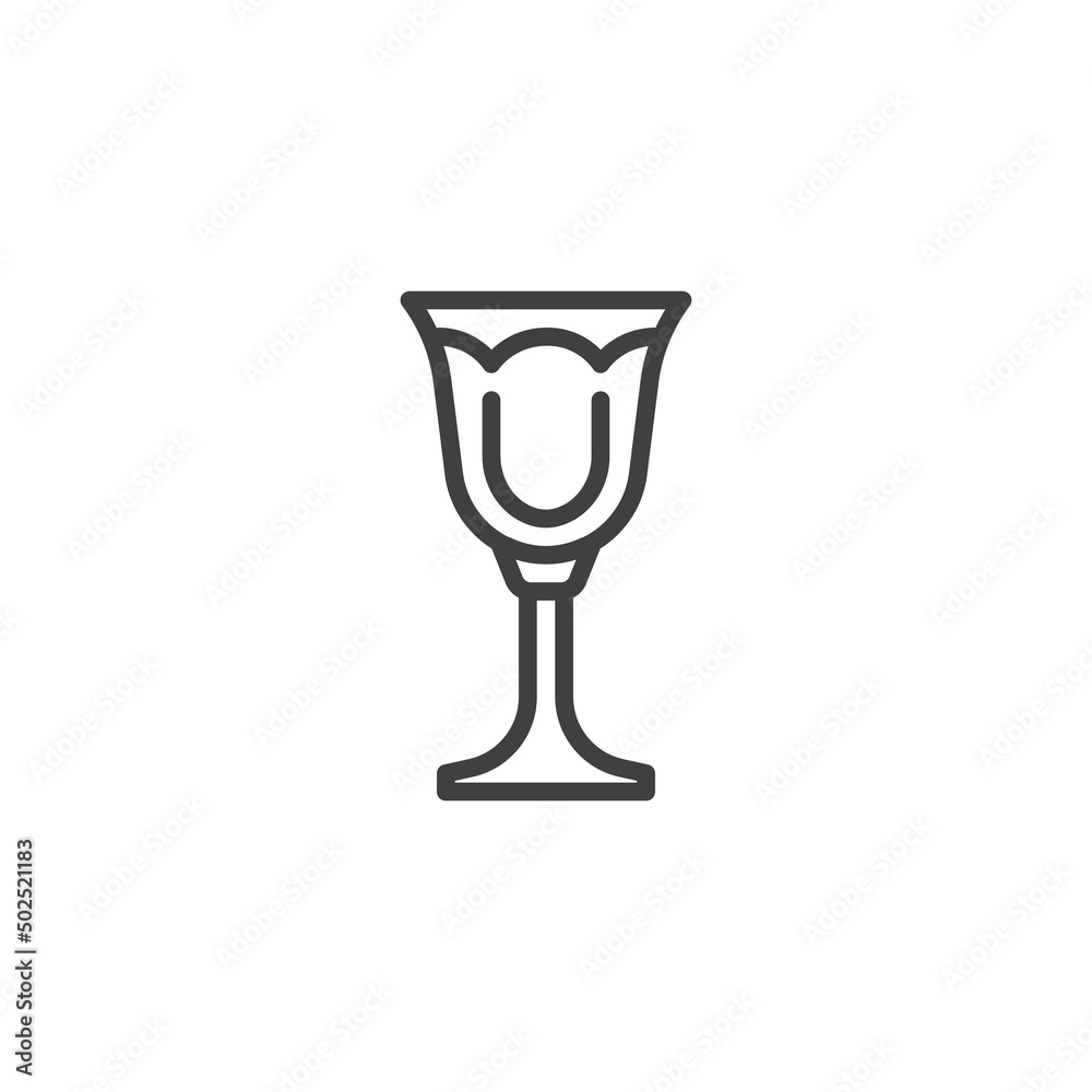 Chalice cup line icon Chalice cup line icon