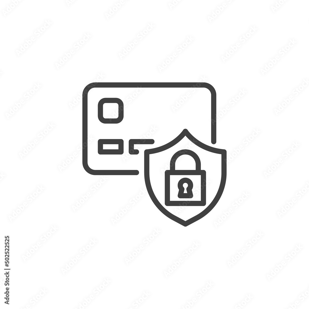 Payment security line icon Payment security line icon