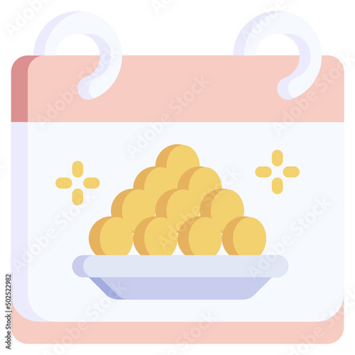 BHANG PAKORA flat icon,linear,outline,graphic,illustration