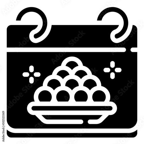 BHANG PAKORA glyph icon,linear,outline,graphic,illustration