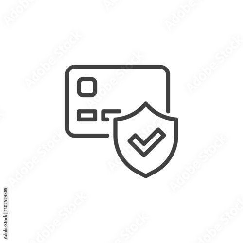 Secure transaction line icon