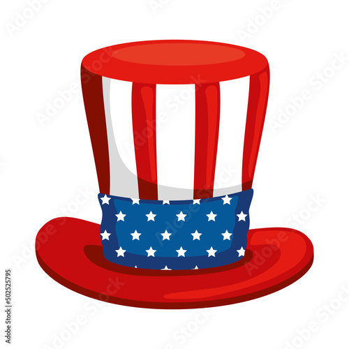 usa flag in tophat