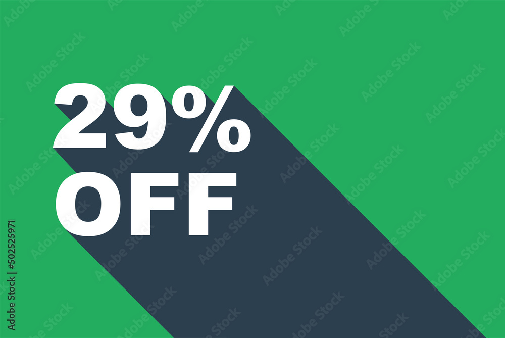 Up To 29% Off sticker on white background Special Offer sale, vector illustration