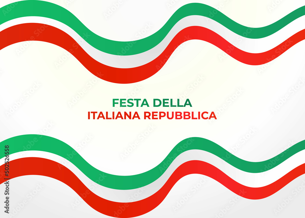 Fototapeta premium Festa Della Republic Day Concept, National Holiday Celebrate Background, poster, greeting card vector