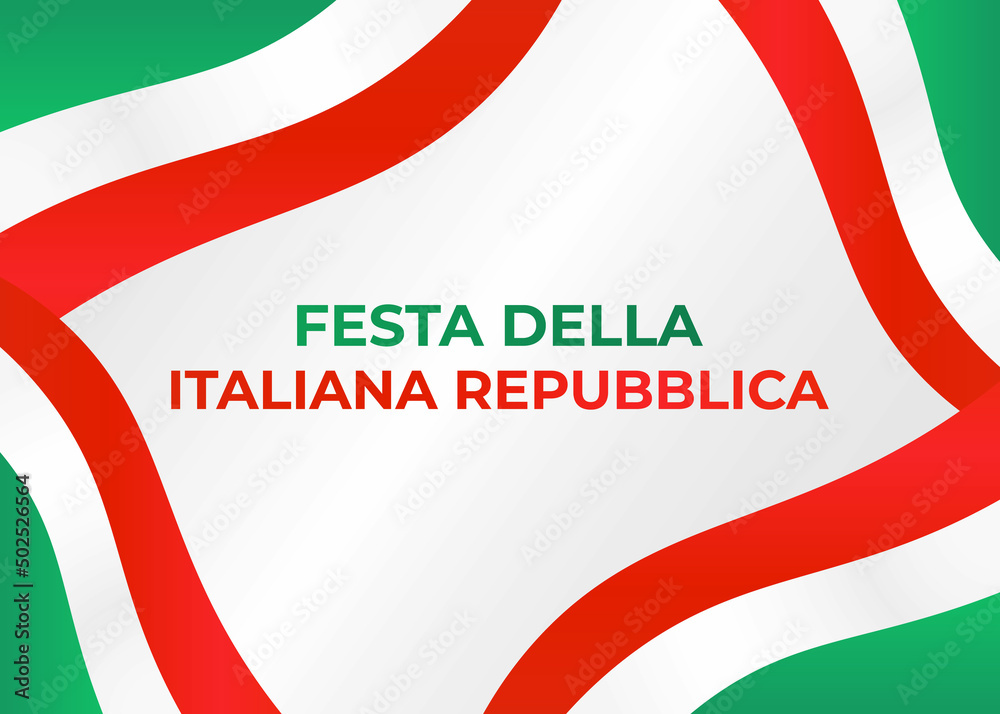 Obraz premium Festa Della Republic Day Concept, National Holiday Celebrate Background, poster, greeting card vector