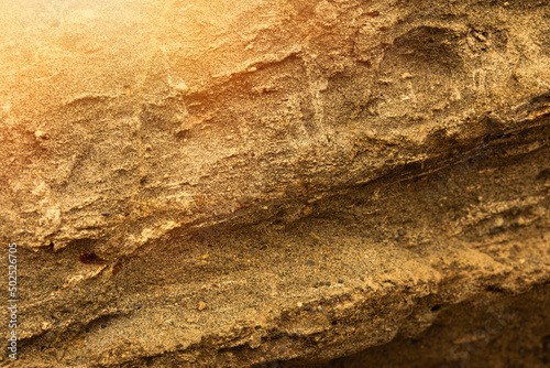 Wall made of sand, sand cliff. High quality photo