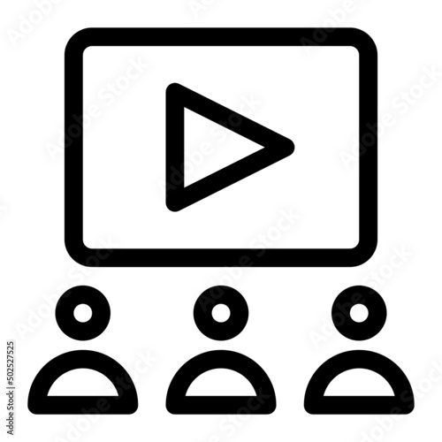 video conference line icon