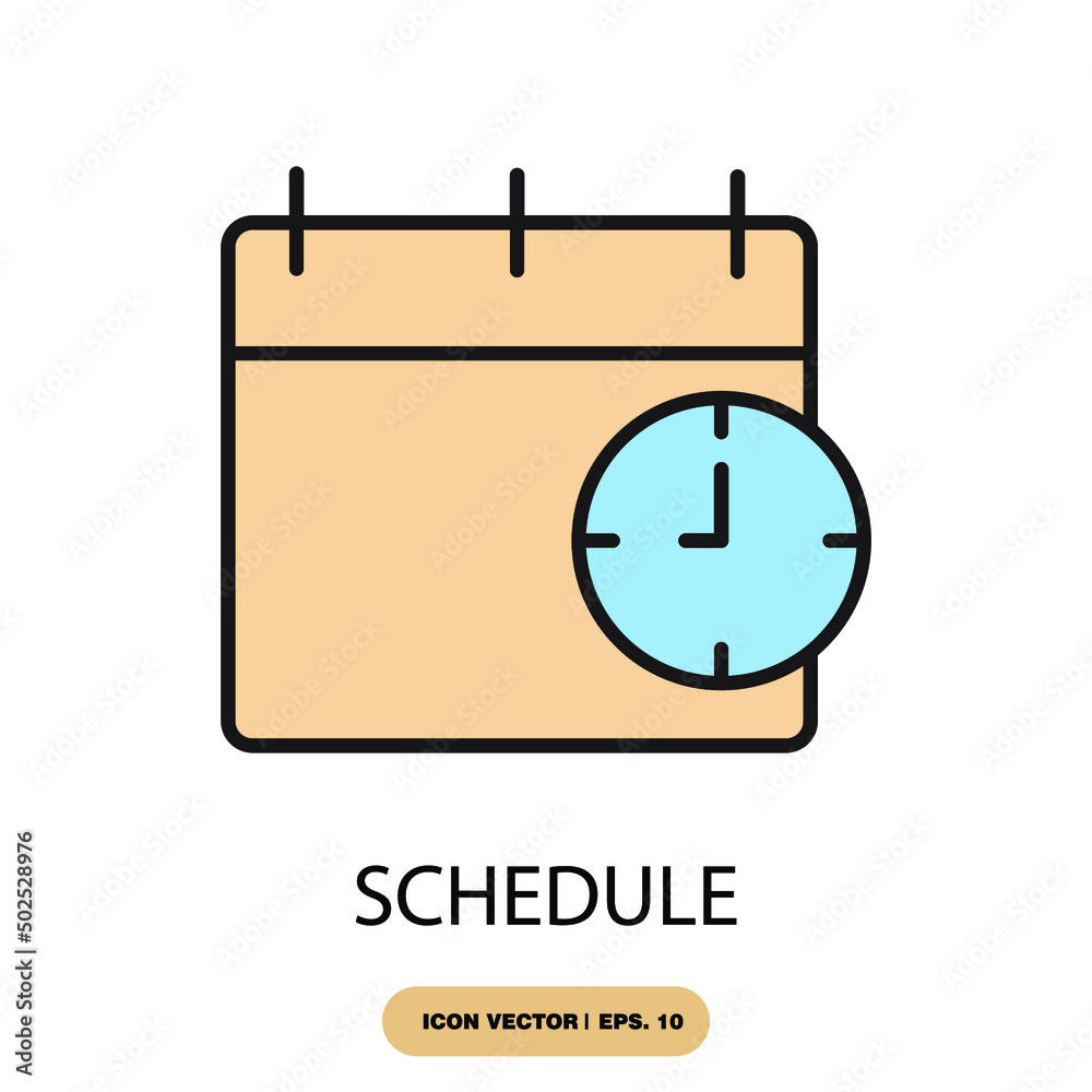 schedule icons symbol vector elements for infographic web schedule icons symbol vector elements for infographic web