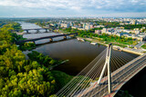 Polska, Warszawa, panorama miasta. Widok z okolicy Mostu Świetokrzyskiego