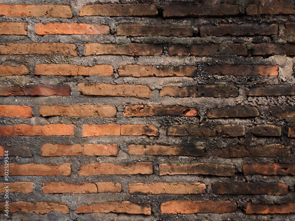 Naklejka premium Red brick wall background for design