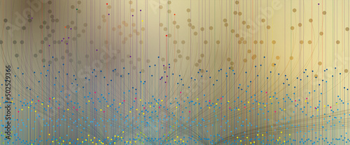 Quantum processing. Deep learning artificial intelligence. Future new technology  for business or science presentation