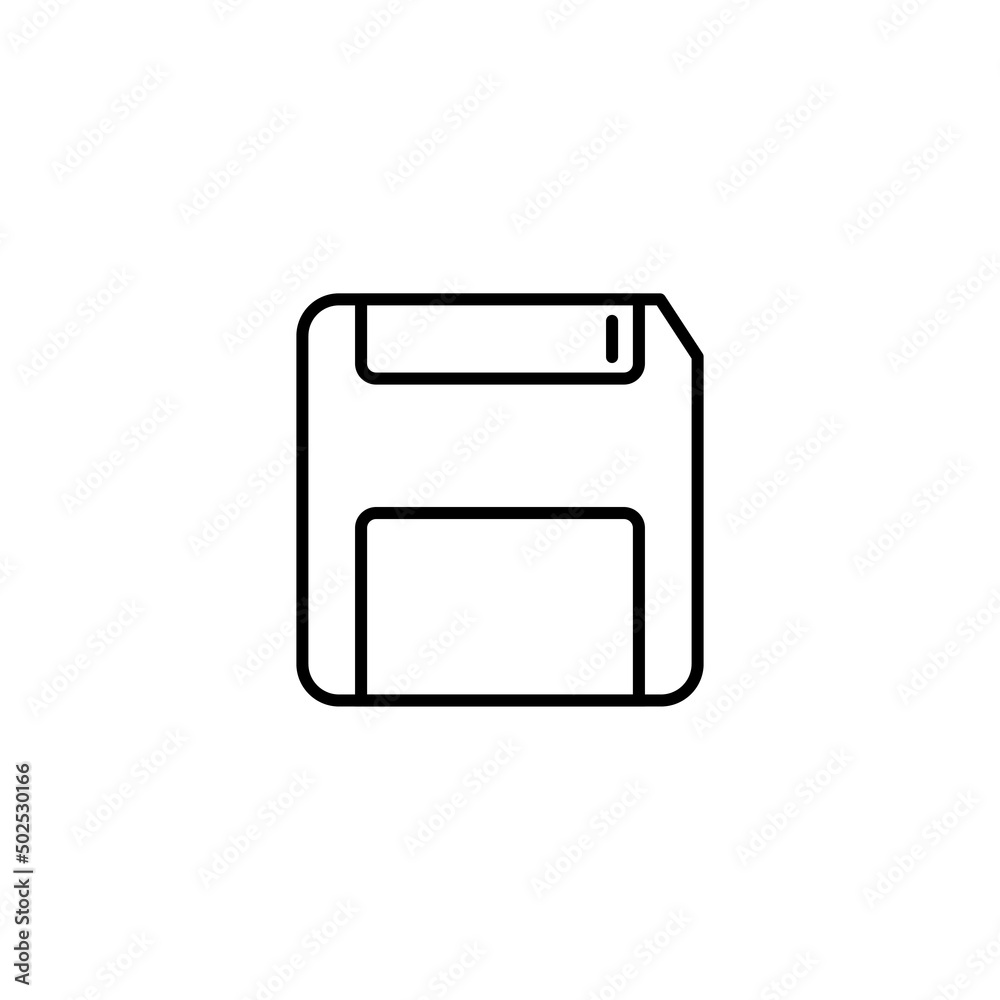 Diskette line icon vector design template and illustration with editable eps 10 Diskette line icon vector design template and illustration with editable eps 10