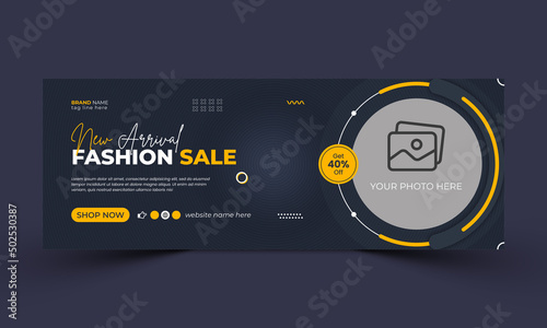 Fashion sale social media facebook cover design