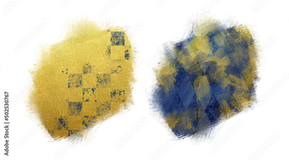 Fototapeta premium Colorful abstract shapes. Modern sublimation backgrounds. Clip art set on white background