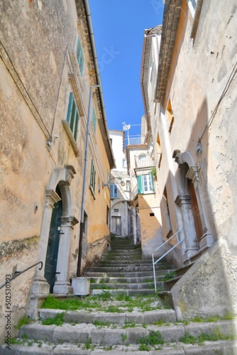 A narrow street in Morcone, a small village in Campania region, Italy. © Giambattista
