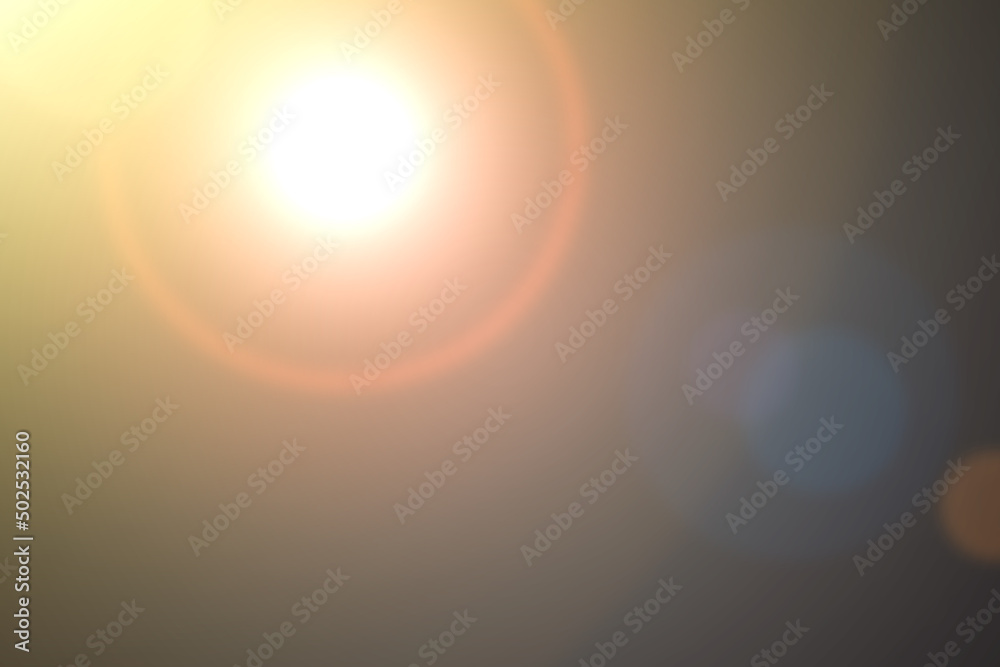 Sunlight lens flare light effect.
