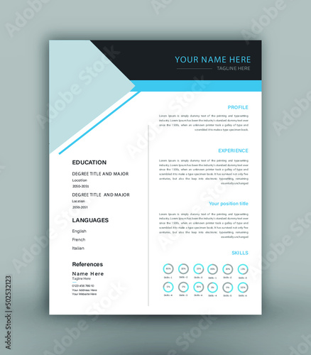 company cv template resume template design