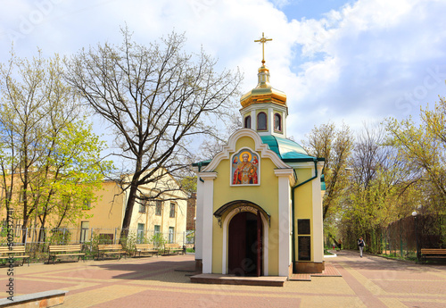 Small church in National Technical University of  Igor Sikorsky Polytechnic Institute in Kyiv, Ukraine photo