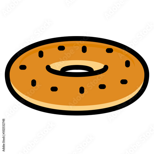 bagel line icon