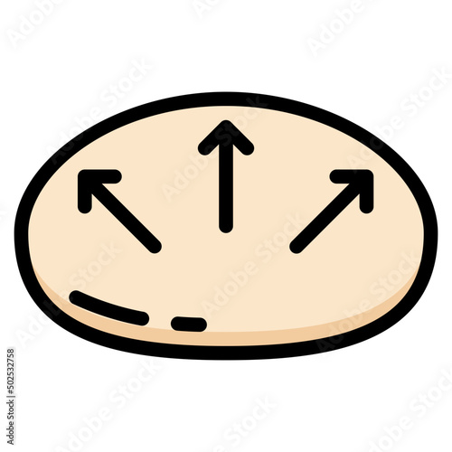 bread leavening line icon