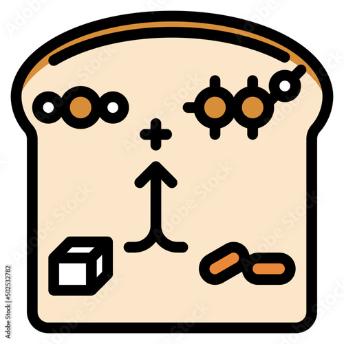 breadbaking line icon photo
