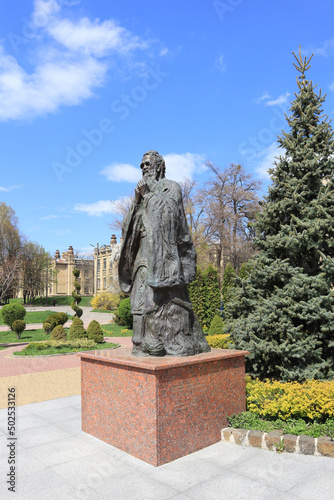 Monument to Chinese philosopher Confucius in Polytechnic Institute in Kyiv, Ukraine photo