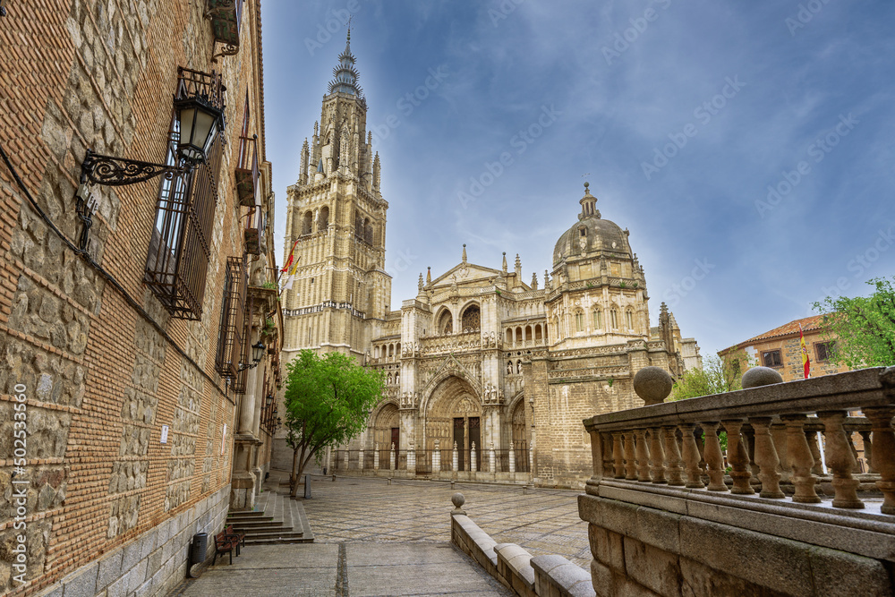 View of Catedral de Toledo famous religious monument in Spain