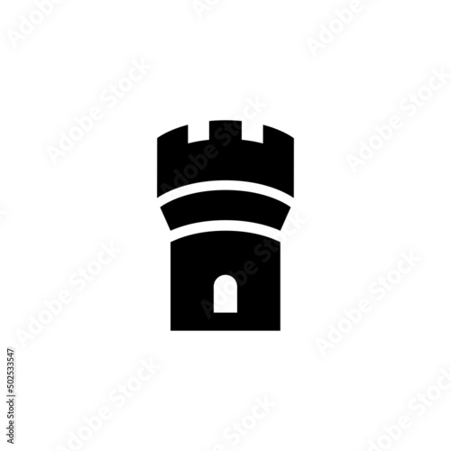 Fotografiet citadel logo and castle icon vector design
