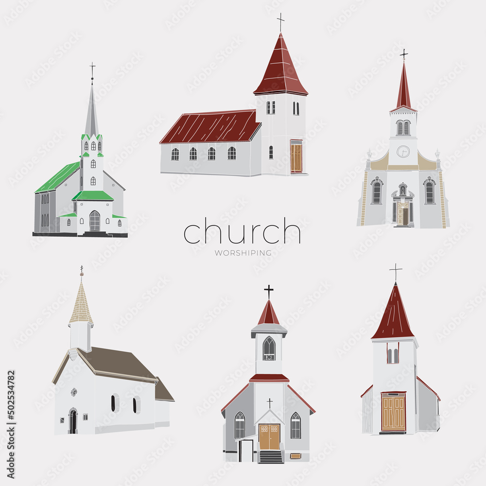 CHURCH handdrawn vector