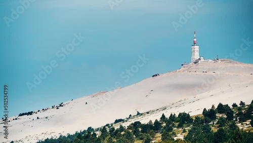 South side of the summit of Mont Ventoux, mountain in Provence region of southern France. photo