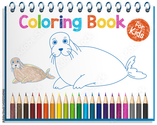 Coloring book worksheet for kids