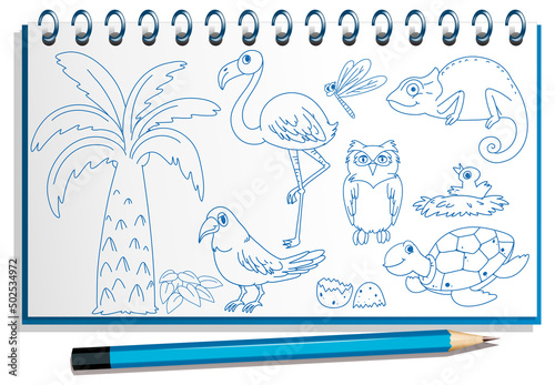Hand drawn doodle sketch
