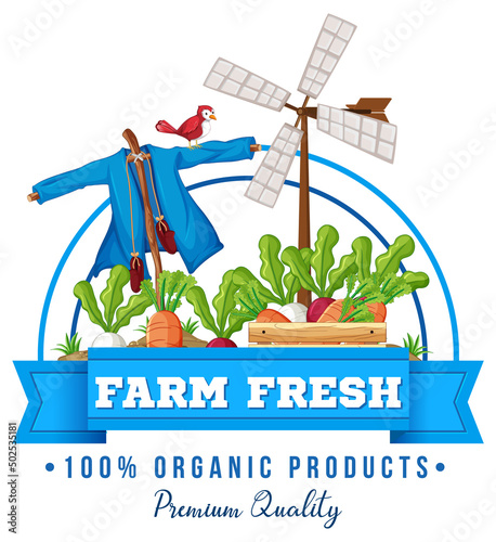 Logo design with fresh vegetables