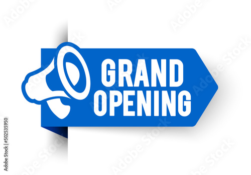 Bookmark Label With Text Grand Opening