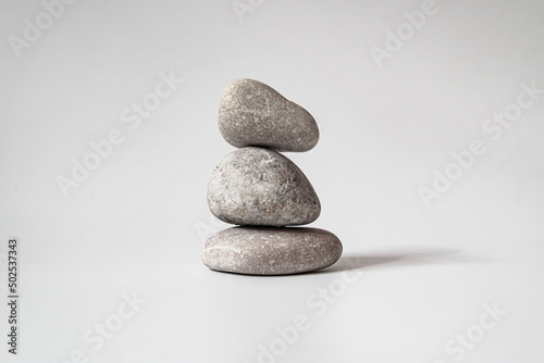 Tela Stack of white natural zen stones